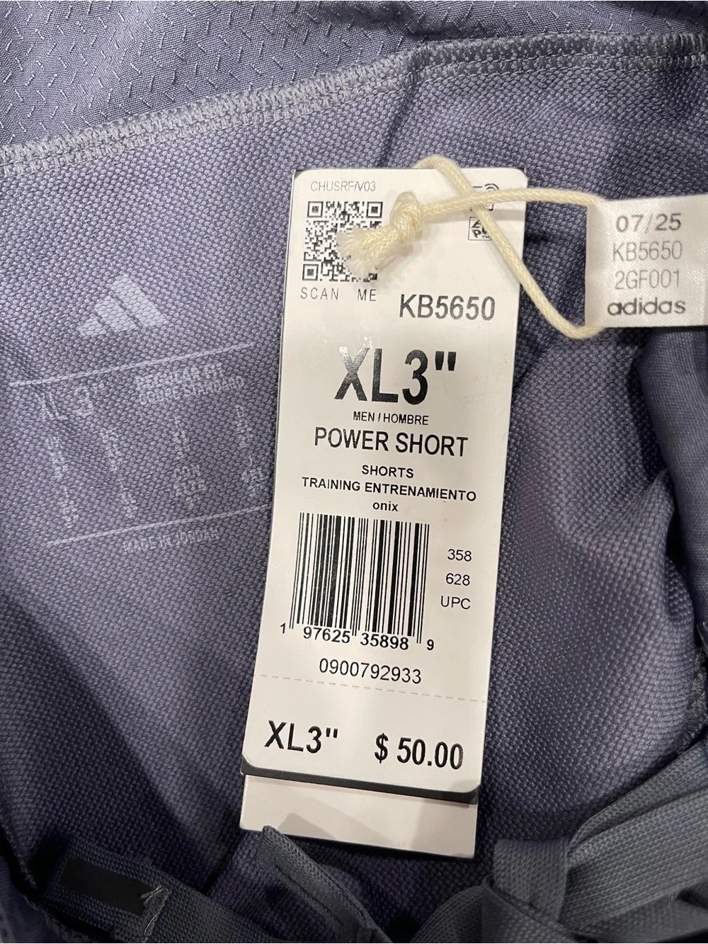 adidas Men's Slate Gray Athletic Shorts